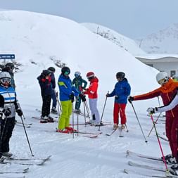 Skiing group in Obertauern