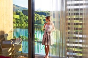Lady at the balcony with a view