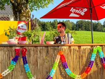The bar at the summer party